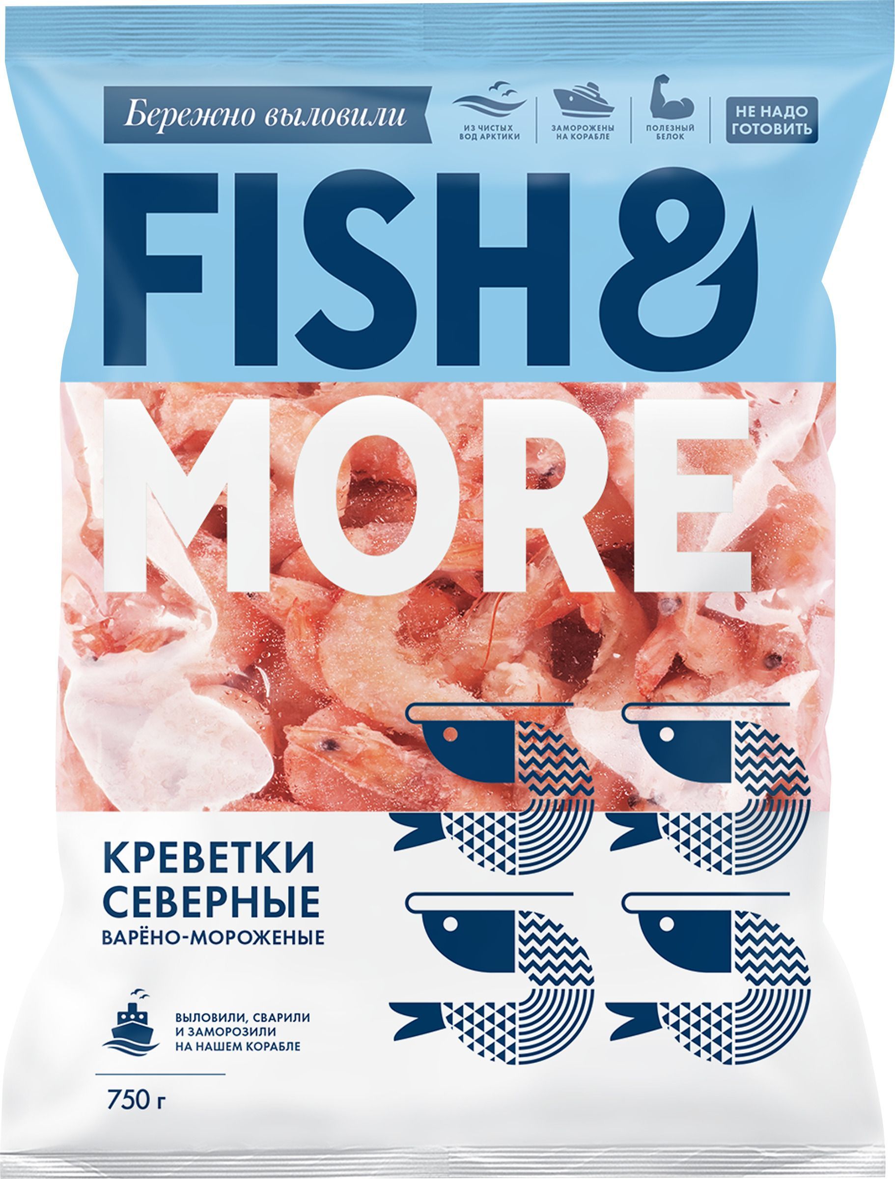 Креветки северные 80/100 (варено-мороженые)