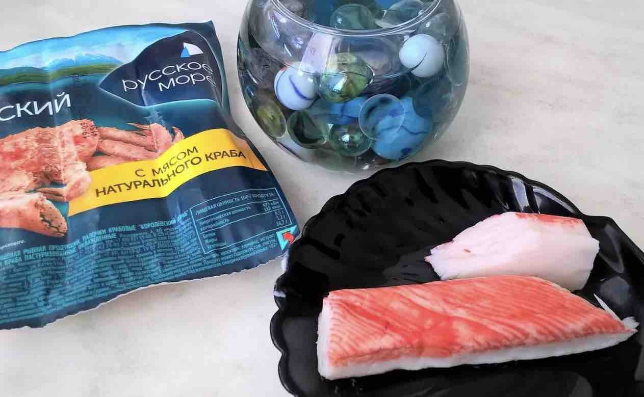 Крабовые палочки с мясом натурального краба Королевский краб Русское море 250 г